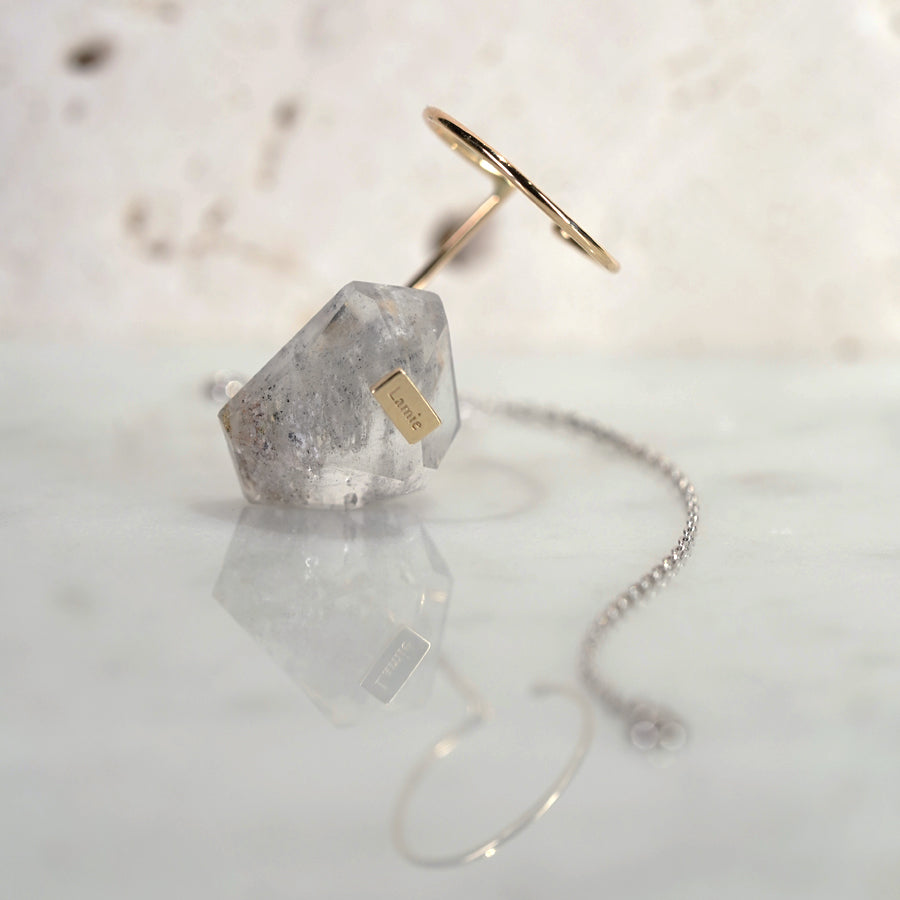 Bag イヤカフ  №4371/ Garden Quartz