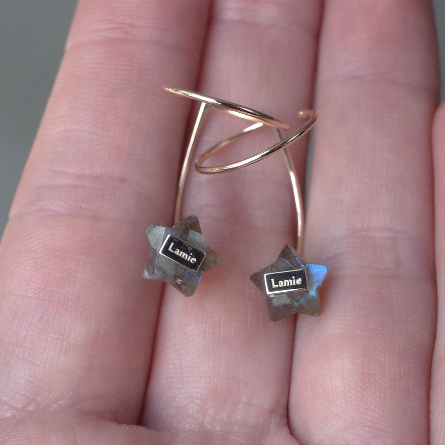 Bag Earrings No. 2033/ Tourmaline