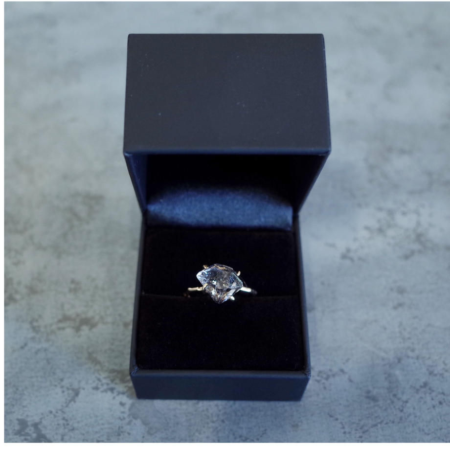 Charm Ring No.1034/Herkimer Diamond
