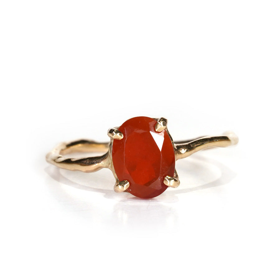 Charm Ring  №628 /Fire Opal