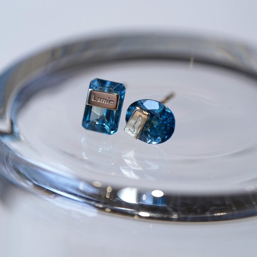 Bag ピアス  №8010/London Blue Topaz