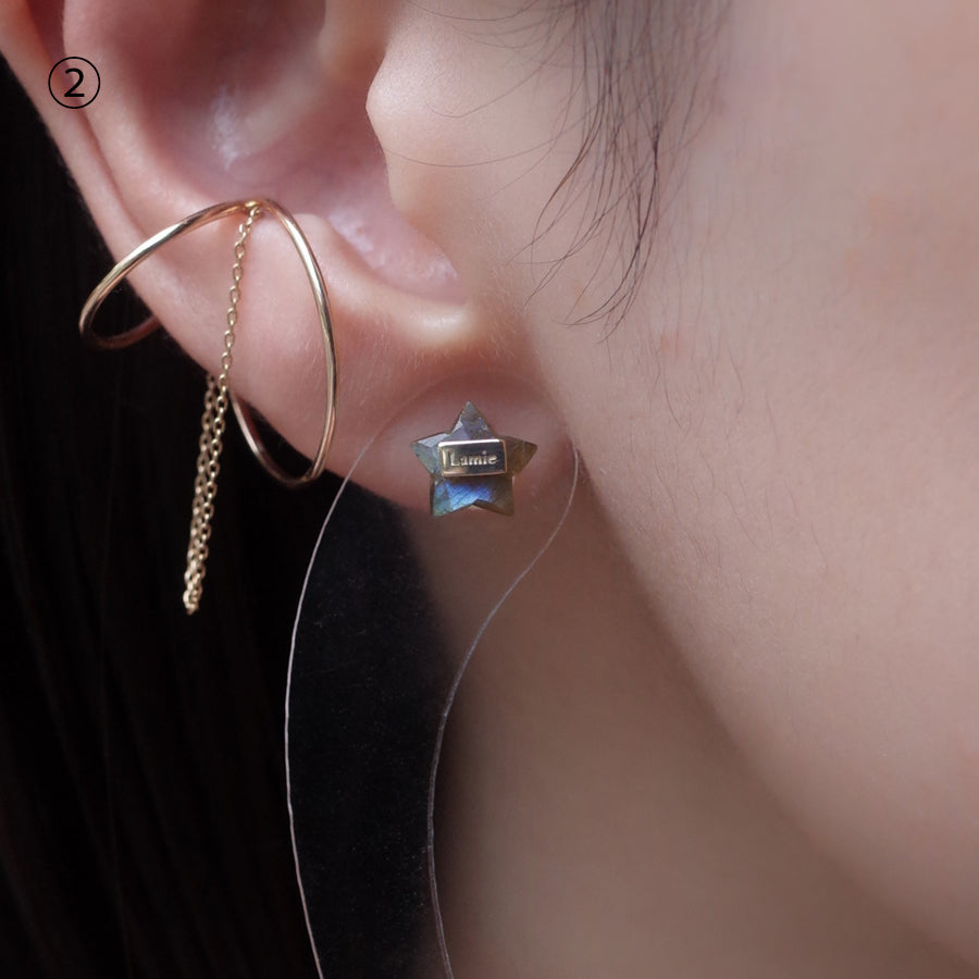 Bag ピアス  №8026/8027/ Labradorite