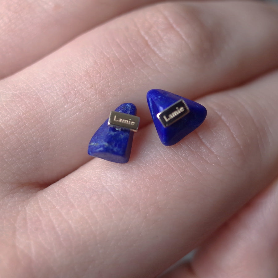 Bag ピアス  №8041/ Lapis lazuli
