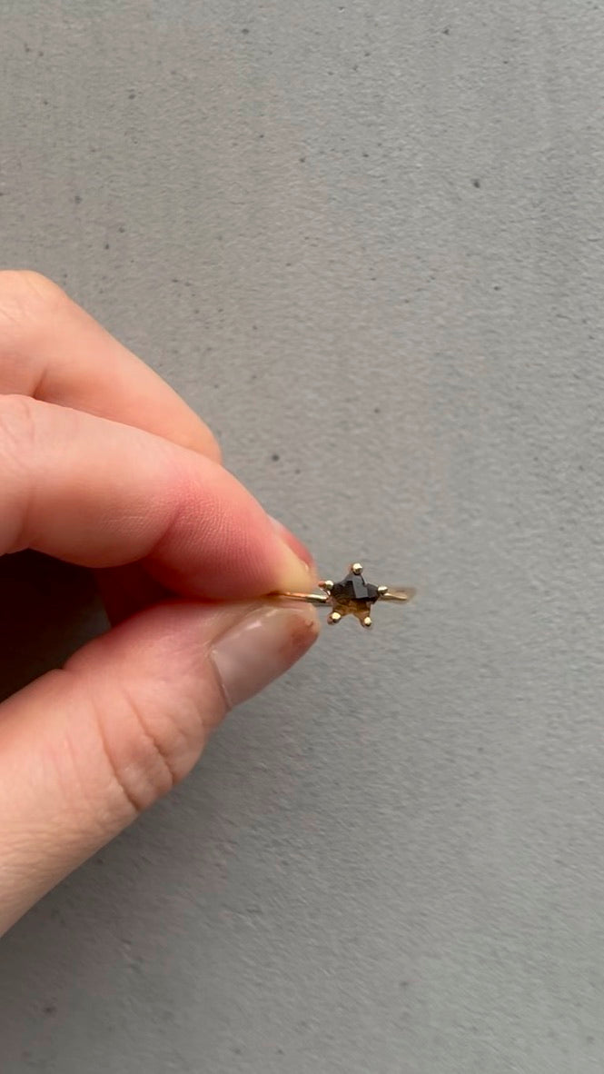 Charm Ring No.1776/  Smoky Quartz