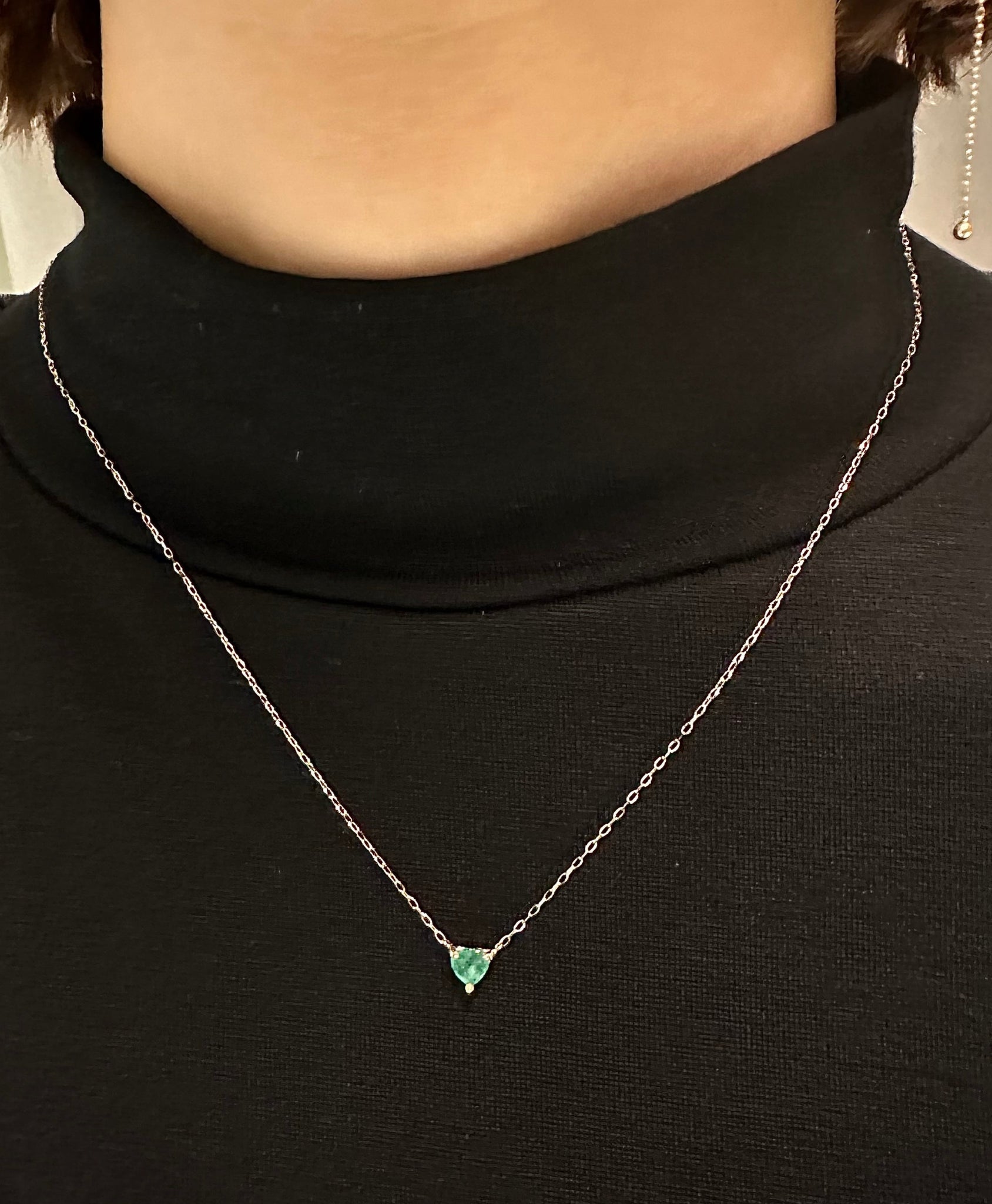 Charm Necklace  No.1032/  Emerald