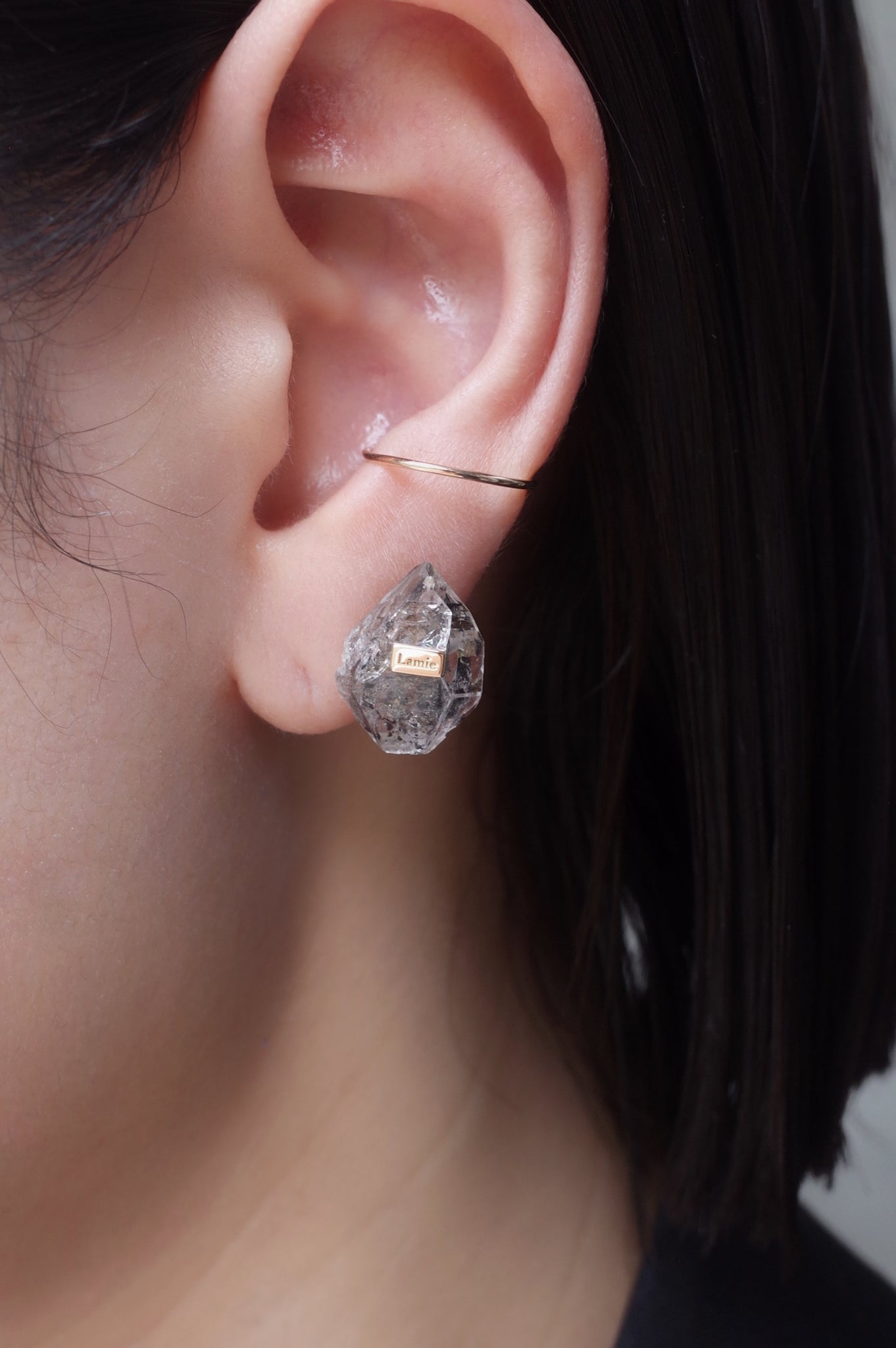 Bag イヤカフ  №4378/ Herkimer Diamond