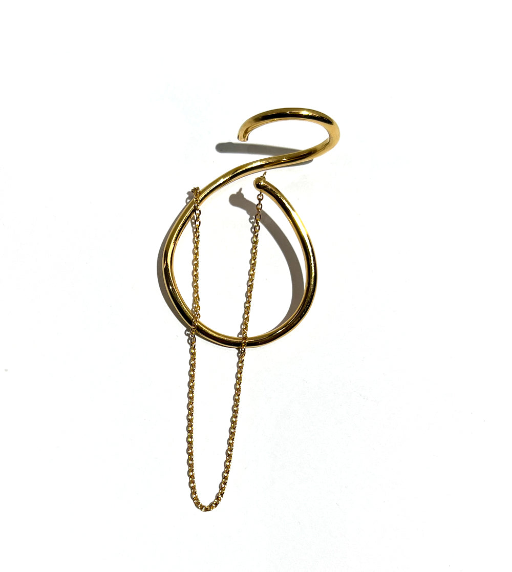 S Earcuff chain (L) Gold/Silver