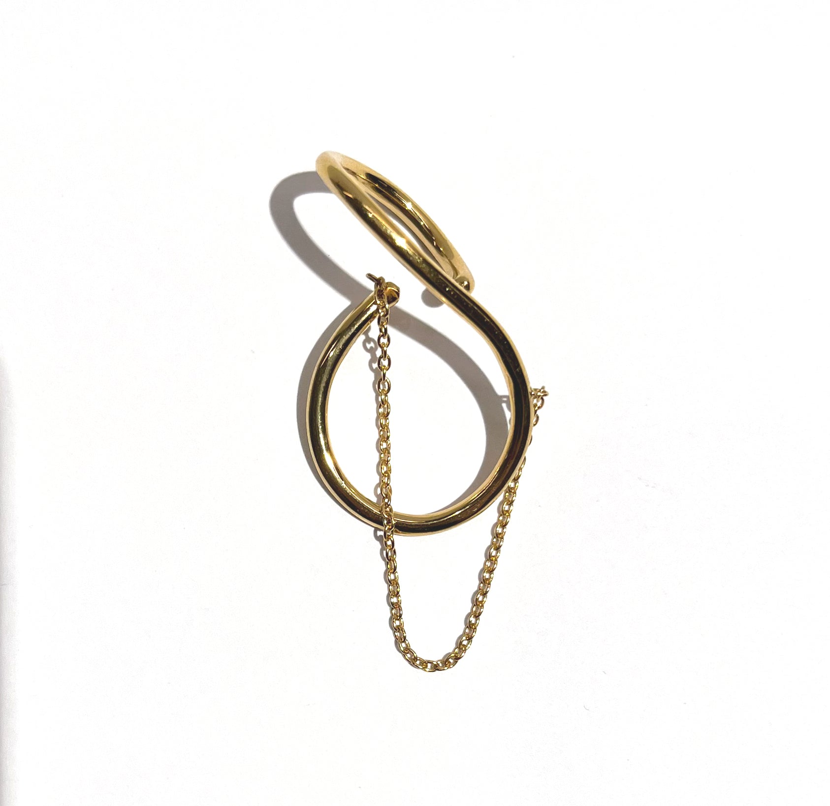 S Earcuff chain (M) Gold/Silver