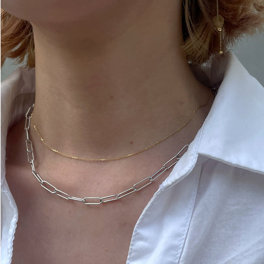 Chain necklace L (Silver)