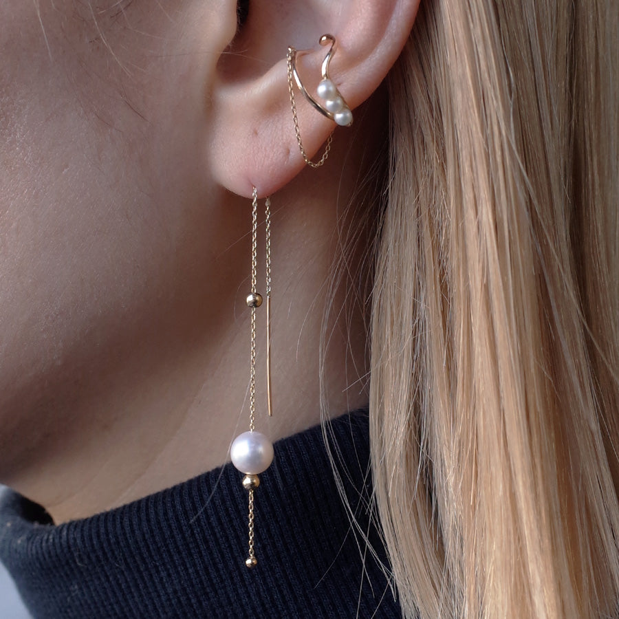 Glide Earrings (Akoya Pearl)