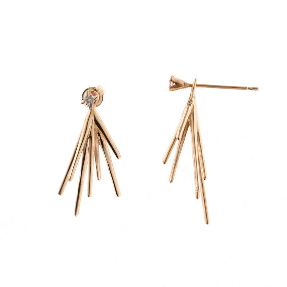 K18 Down Slim (M) Earrings (single)