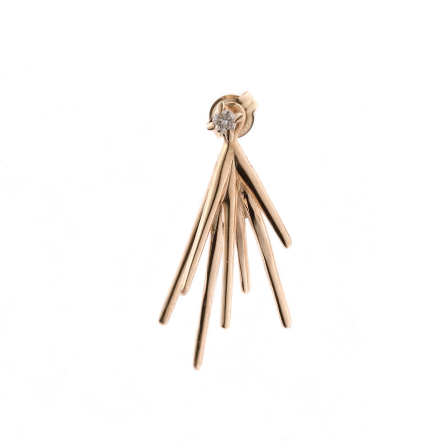 K18 Down Slim (M) Earrings (single)